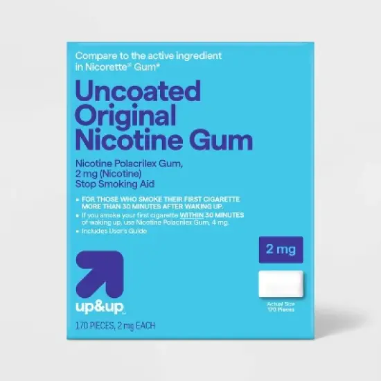 Nicotine 2mg Gum Stop Smoking Aid - Original Flavor - up&up&trade; image {3}