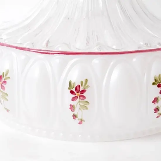 Aladdin Amethyst Lincoln Drape Table Oil Lamp with Rose Shade and Brass Trim, Classic Vintage Design and Bright Illumination image {1}