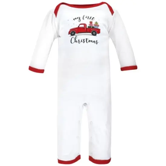 Hudson Baby Infant Girl Cotton Coveralls, Christmas Gift image {2}