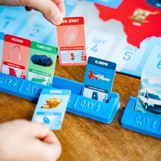 The Op Games 10 Days in the USA Board Game: Educational Focus on Geography & Travel, 2-4 Players, 30 Min Play image {5}