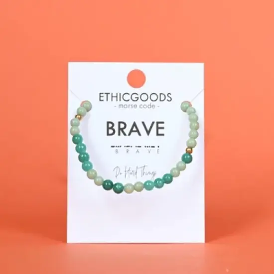 ETHIC GOODS Girl's 4mm Morse Code Bracelet MINI [BRAVE] image {3}