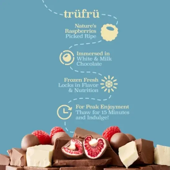 Tru Fru White & Milk Chocolate Frozen Whole Raspberries - 8oz image {6}