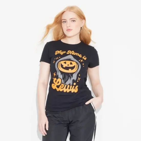Women's Lewis & Friends&trade; Lewis The Pumpkin Ghoul&trade; Short Sleeve Graphic T-Shirt - Black image {4}