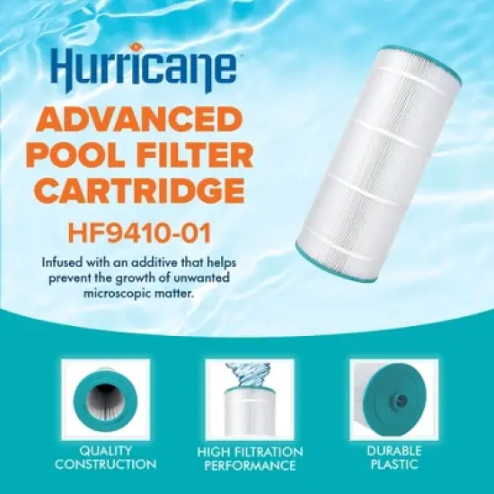 Hurricane HF9410-01 Advanced Pool Filter Cartridge Replacement for PAP100-4, Unicel C-9410, Filbur FC-0686, Predator 100, Pentair Clean & Clear 100 image {1}