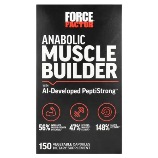Force Factor Anabolic Muscle Builder With AI-Developed PeptiStrong, 150 Vegetable Capsules image {4}
