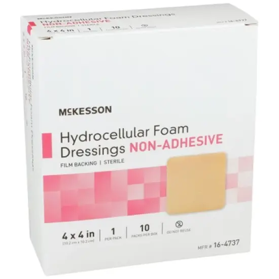 McKesson Foam Dressing, Film Backing, 4 x 4 in image {3}