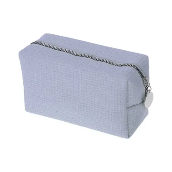 Unique Bargains Waffle Plaid Pattern Makeup Bag for Travel 1 Pc image {5}