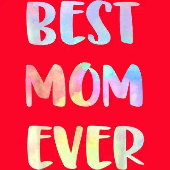 Women's Design By Humans Best Mom Ever Rainbow Bubble Text By MiuMiuShop Racerback Tank Top image {1}