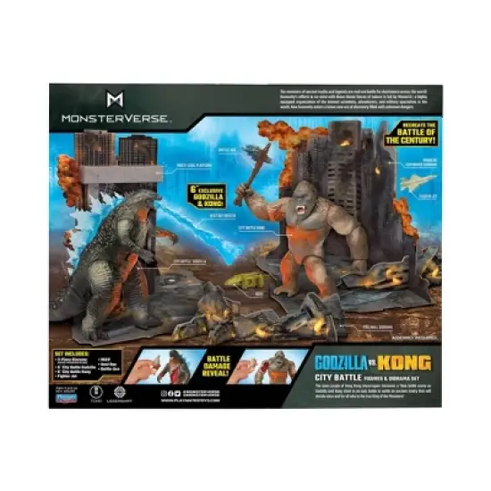 Godzilla vs. Kong MonsterVerse 6" City Battle Figure Bundle image {4}
