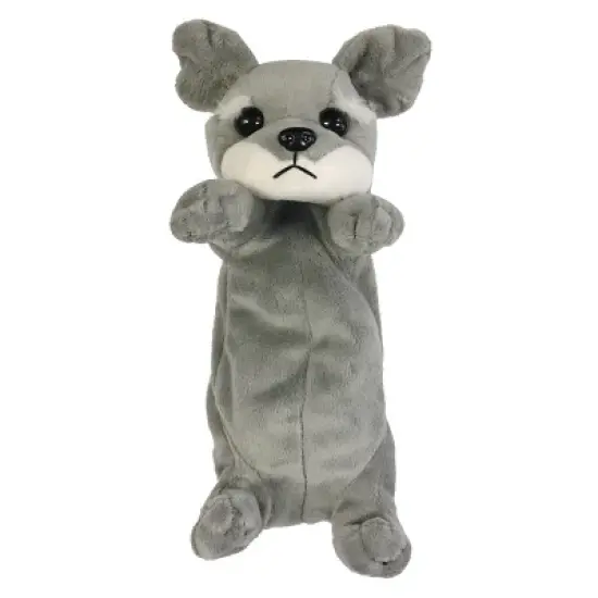 Wrapables Cute Puppy Pouch Plush Pencil Case, Schnauzer image {2}