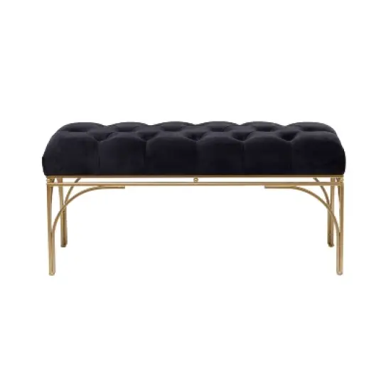 Rectangular Glam Velvet Bench - Olivia & May image {2}