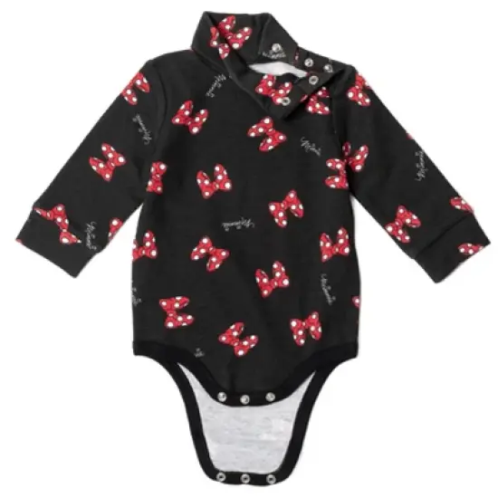 Disney Minnie Mouse Baby Girls 2 Pack Turtleneck Bodysuits Newborn to Infant image {5}