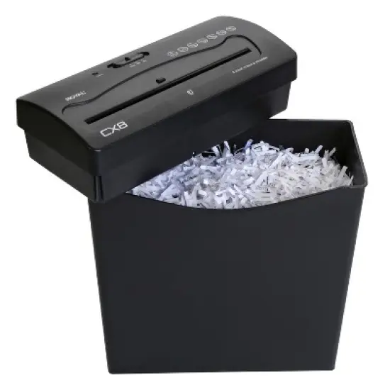Royal&reg; CX8 8-Sheet Crosscut Shredder with Basket in Black image {2}