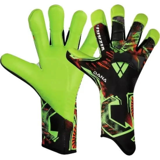 Vizari Soccer Goalkeeper Gloves - Pro Goalie Gloves for Kids, Youth & Adults -  Finger Protection , Durable Grip and for All-Weather Size-7,Black image {2}