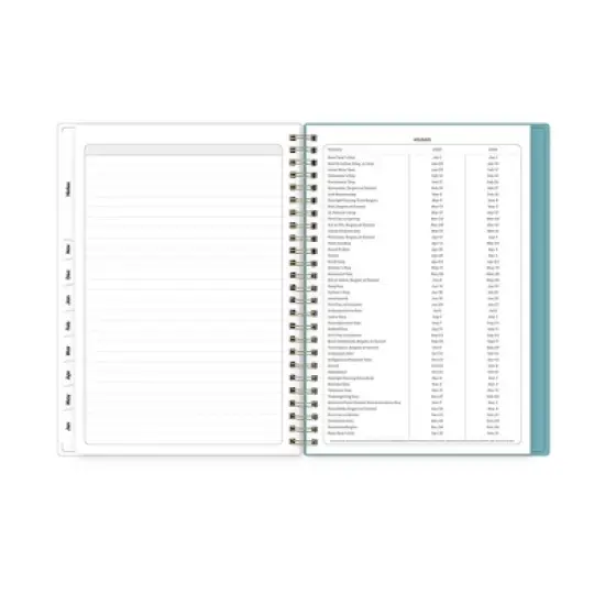 Blue Sky 5.875"x8.625" 2025-2026 Weekly/Monthly Wirebound Planner Clear Cover Tinned Light Multi image {9}
