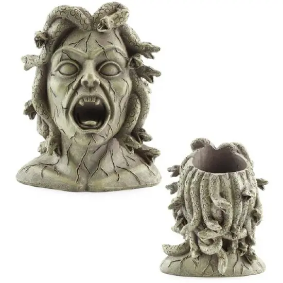 Darware Resin Medusa Head Planter, Garden Decor Statue Flower Pot image {8}