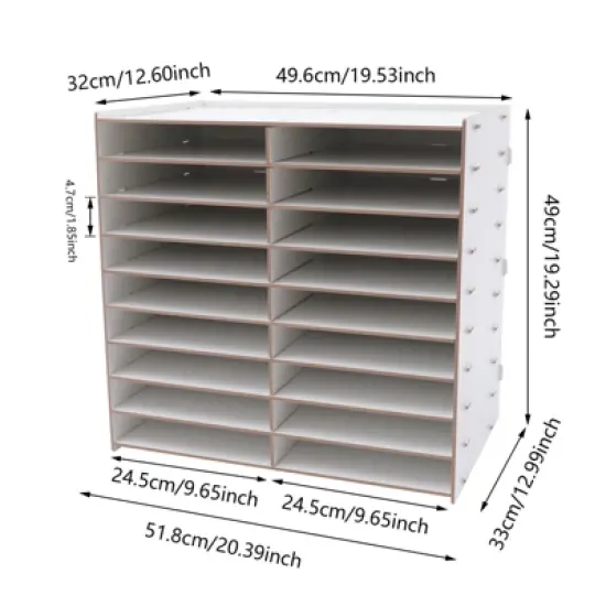 YIYIBYUS Wooden Paper Mail Tray Office Desktop File Literature Organiser image {3}