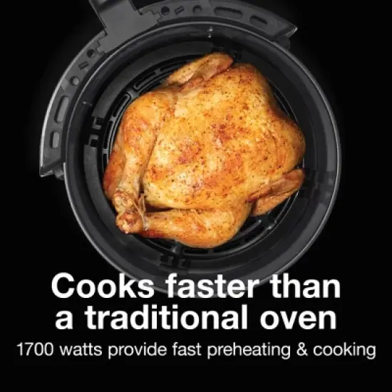 Proctor Silex Air Fryer - Black: 3 Qt Capacity, 1700W, Dishwasher-Safe Parts, Electric Kitchen Appliance image {5}