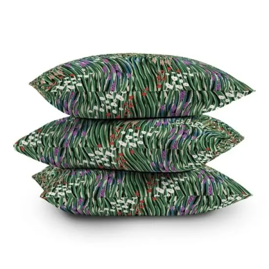 Windy Day in Garden Outdoor Throw Pillow - Deny Designs image {2}