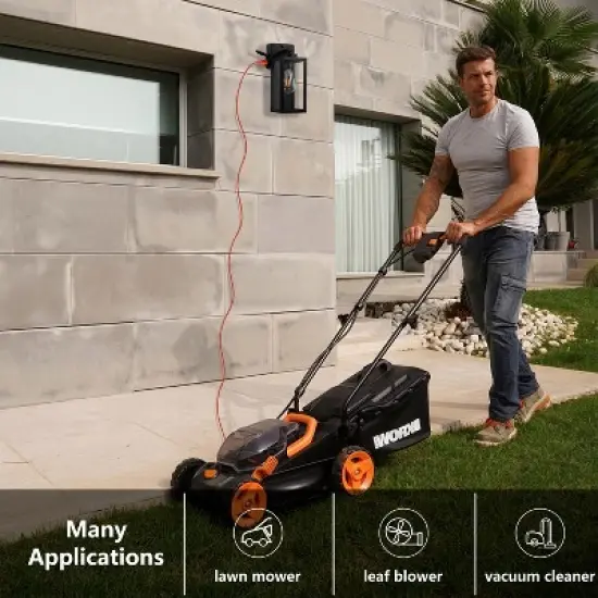 C Cattleya 2-Pack 12.5in. Matte Black Outdoor Wall Lantern Sconce with Built-in Outlet image {2}