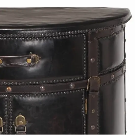 Wood Half Moon Buffet Dark Espresso - Olivia & May image {13}