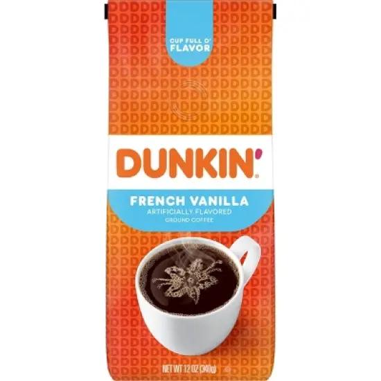 Dunkin' French Vanilla Flavored Medium Roast Ground Coffee image {12}