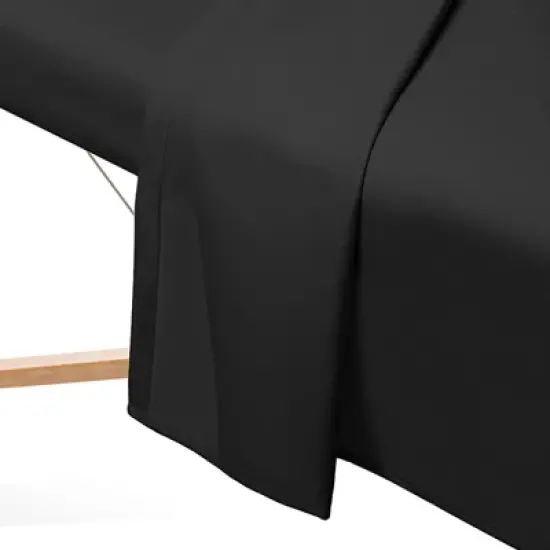 Saloniture 3-Piece Microfiber Massage Table Sheet Set, Includes Flat and Fitted Sheets with Face Cradle Cover image {2}
