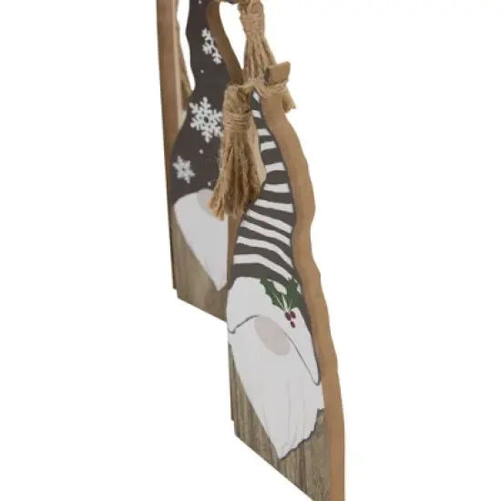 Northlight Wooden Gnomes Hinged Christmas Decoration - 10.75" image {4}