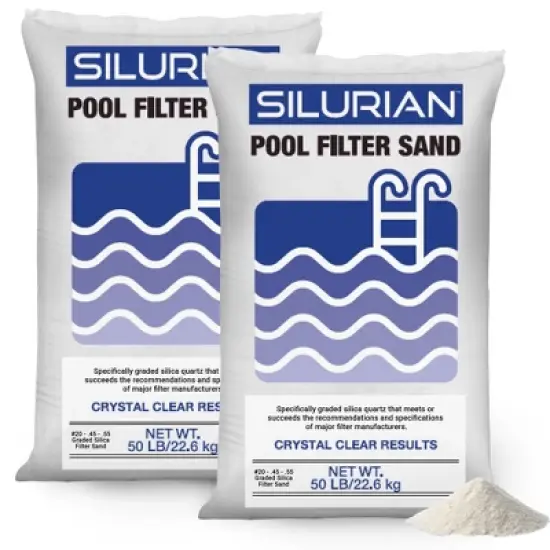 US Silica 2 Pack SILURIAN 20 Grade Angular Pool Filter Sand, Washed & Screened Angular Particles, Ideal for Pool Filtration & Optimal Water Clarity image {6}
