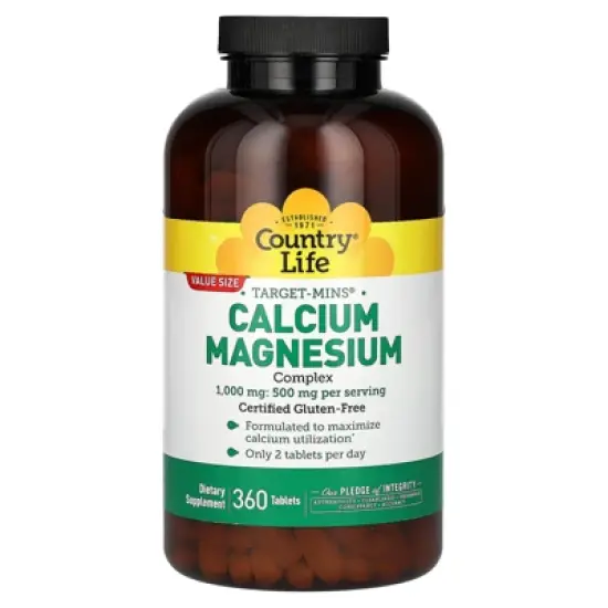 Country Life Target-Mins, Calcium-Magnesium Complex, 360 Tablets image {4}