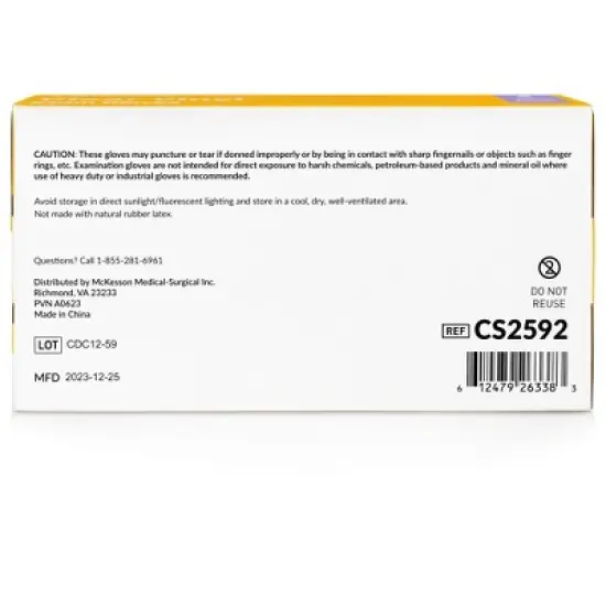 CareStock Vinyl Exam Gloves - Ultra-Strong with Slip-Resistant Textured Grip - Disposable Powder-Free Medical Gloves for Cooking & Healthcare image {7}