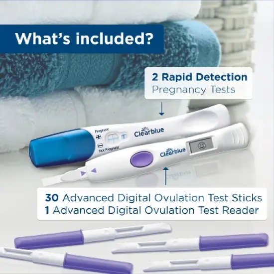 Clearblue Advanced Digital Ovulation Test + 2 Pregnancy Test - 30ct image {4}