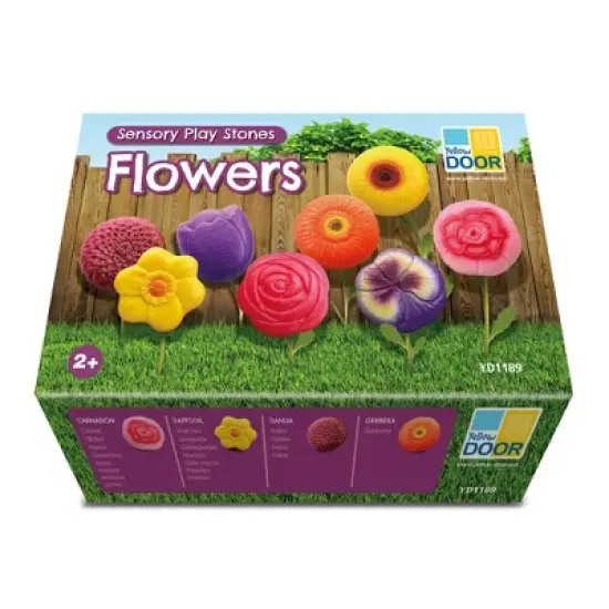 Yellow Door Sensory Play Stones &ndash; Flowers, Set of 8 image {2}