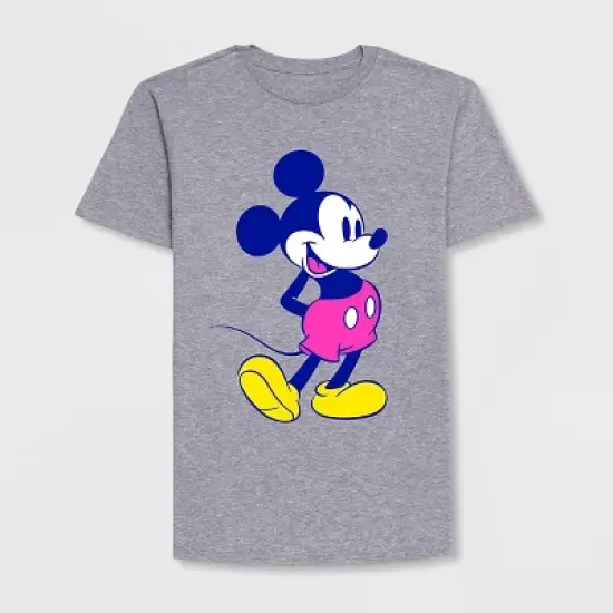 Men's Mickey Mouse Short Sleeve Graphic T-Shirt - Heathered Gray image {3}