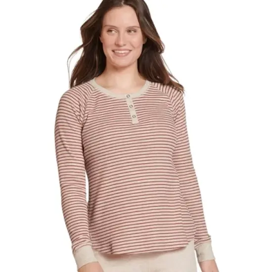 Jockey Women's Long Sleeve Waffle Henley image {5}
