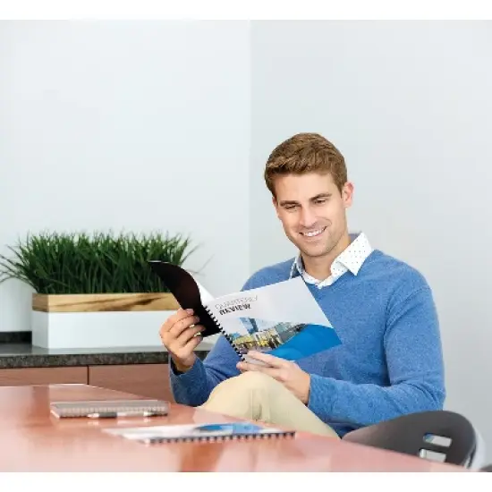 Fellowes Plastic Comb Bindings 5/8" Diameter 120 Sheet Capacity Black 100 Combs/Pack 52327 image {4}