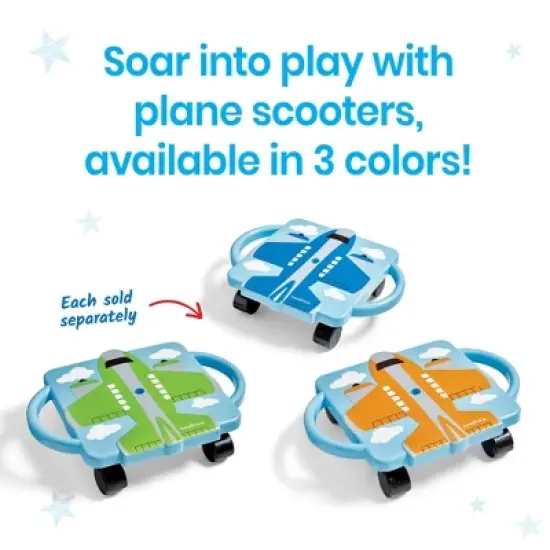 Hand2Mind Plane Glider Scooter Board - Dark Blue: Educational Teaching Aid for Preschool & Elementary Grades image {2}