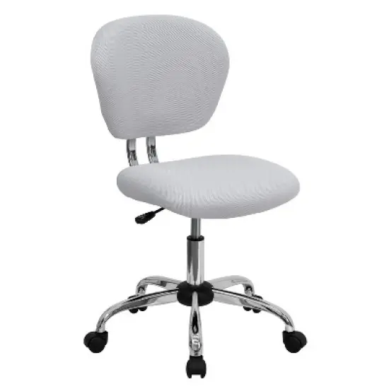 Emma and Oliver Mid-Back Mesh Padded Swivel Task Office Chair with Chrome Base image {20}