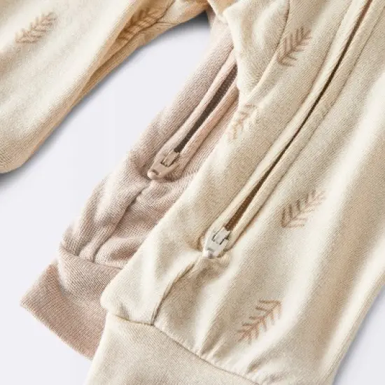 Baby 2pk Leaf So Very Soft Modal Blend Romper - Cloud Island&trade; Cream image {3}