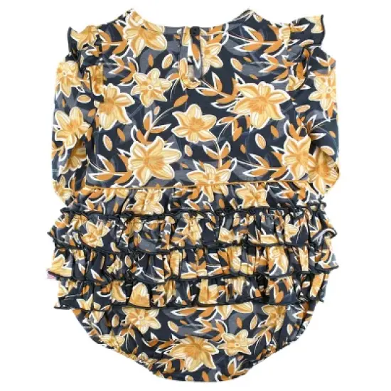 RuffleButts Baby Girls Flutter Bubble Romper image {1}