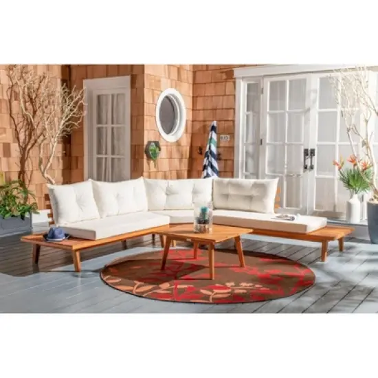 Lansen 4 Pc Corner Living Set - Indoor/Outdoor - PAT7055 - Safavieh image {1}