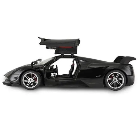 Link 1:14 RC Pagani Huayra Super Sports Car Bright Headlights and Rear Lights Great Gift For Kids - Black image {3}