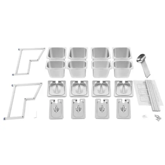 YIYIBYUS 2-Tier Stainless Steel Expandable Spice Rack, 8 Pans image {7}