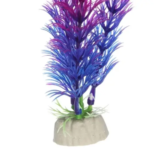 Unique Bargains Plastic Artificial Water Plants Aquarium Decorations Purple 6.97" Heigh 1 Pc image {4}