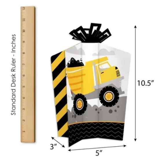 Big Dot of Happiness Dig It - Construction Party Zone - Baby Shower or Birthday Party Decor and Confetti - Terrific Table Centerpiece Kit - Set of 30 image {6}