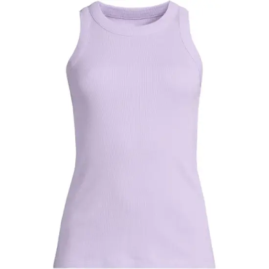 Lands' End Women's 2x2 Rib Crew Neck Tank Top image {13}