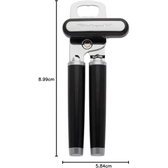 Multifunction Can Opener and Bottle Opener Easy to Use, Razor Sharp Stainless Steel Cutting Wheel, Soft Ergonomic Handles image {7}