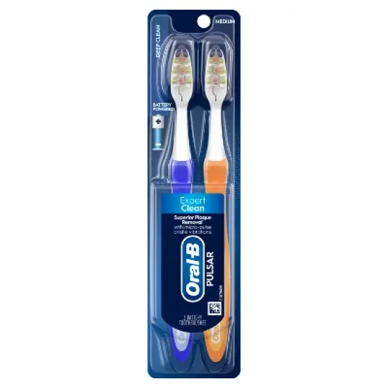 Oral-B Pulsar Pro-Health Battery Powered Toothbrush - Medium - 2pk image {6}