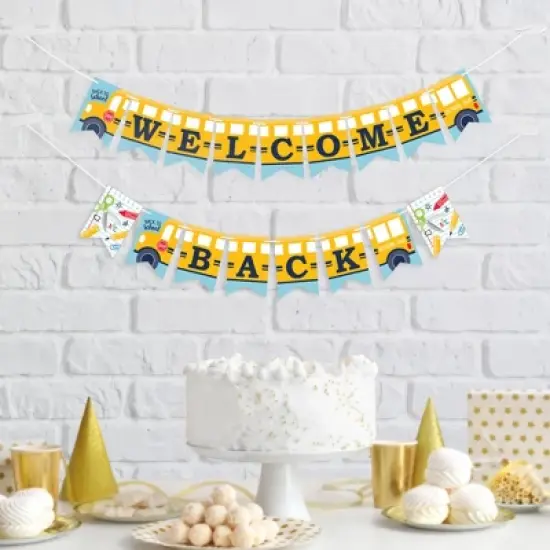 Big Dot of Happiness Back to School - First Day of School Classroom Decorations Mini Pennant Banner - Welcome Back image {6}