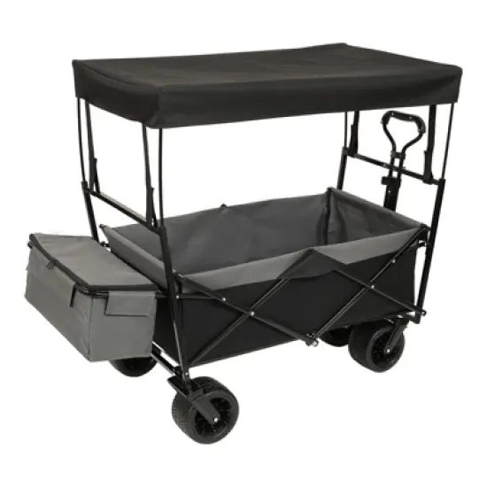 RISOKEYS Foldable Utility Cart,with Canopy & Mosquito Net,480Lbs Capacity with 7x4 All-Terrain Wheels,Adjustable Handle for Camping,Beach image {16}
